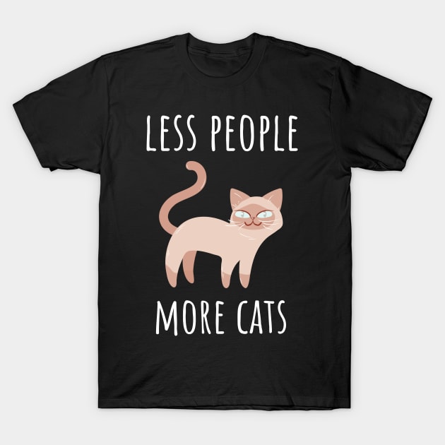 Less People More Cats T-Shirt by juinwonderland 41